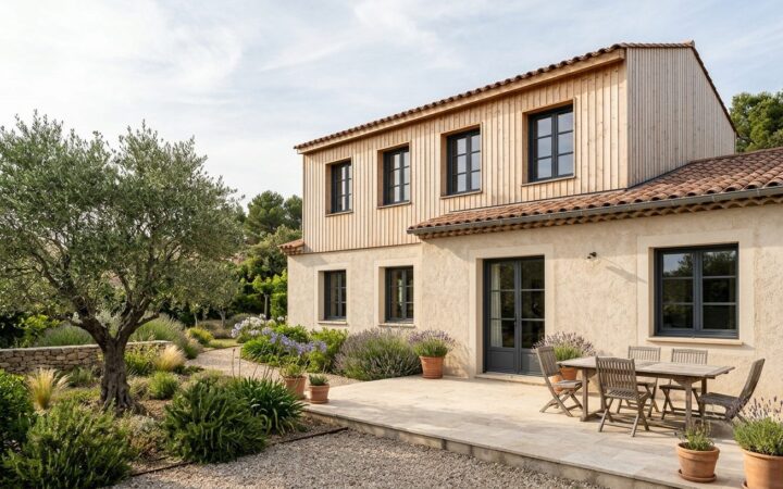 Maison individuelle surélevée d'un étage supplémentaire en PACA